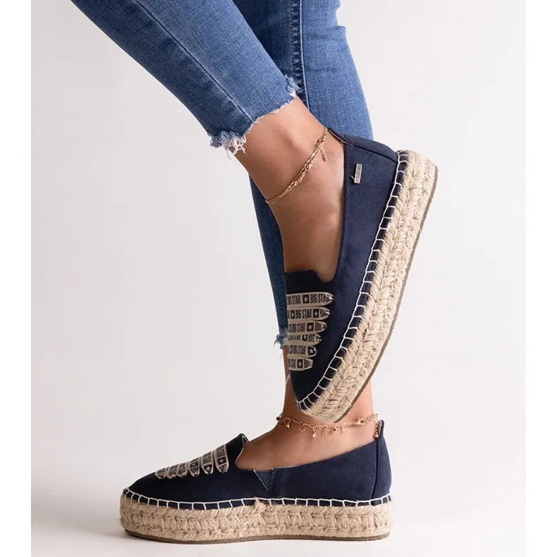 Navy blue espadrilles Big Star JJ274889