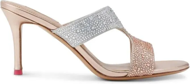 NICOLI Janick crystal-embellished sandals Pink