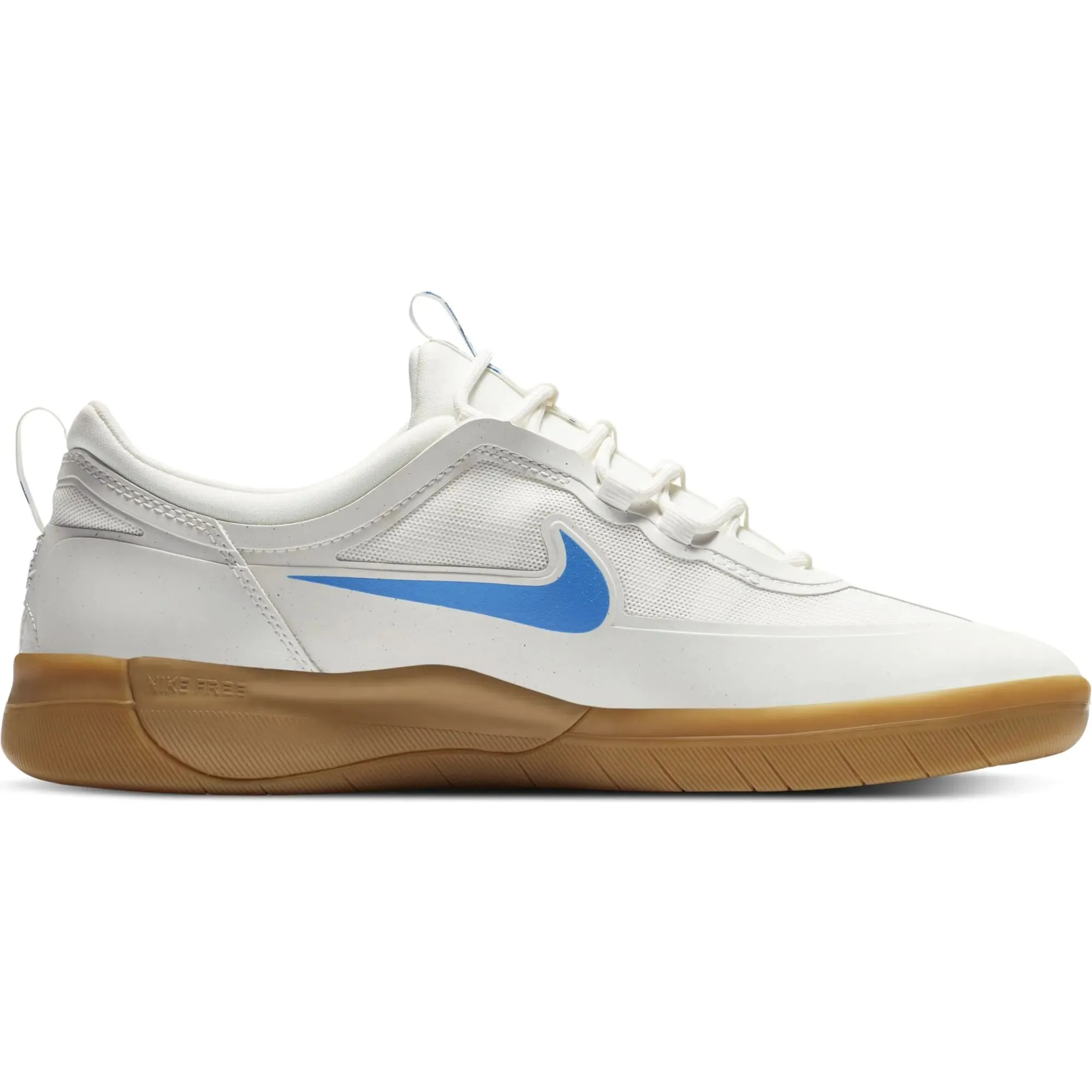 Nike SB Nyjah Free 2.0 Skate Shoes - Summit White/Lt Photo Blue