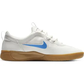 Nike SB Nyjah Free 2.0 Skate Shoes - Summit White/Lt Photo Blue