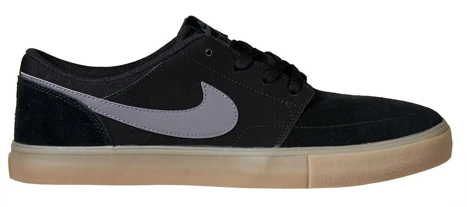 Nike SB Portmore II Solar Skate Shoes - Black/Dark Grey/Gum