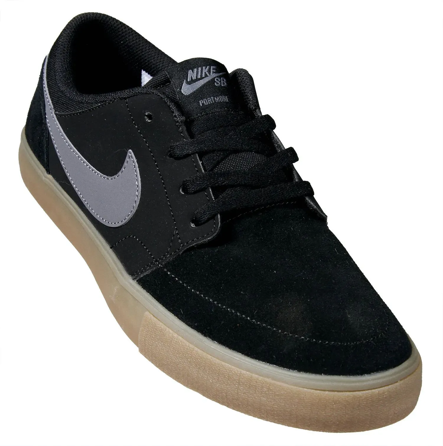 Nike SB Portmore II Solar Skate Shoes - Black/Dark Grey/Gum