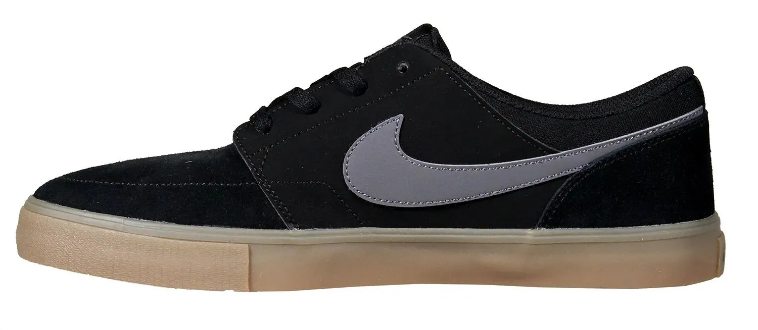 Nike SB Portmore II Solar Skate Shoes - Black/Dark Grey/Gum