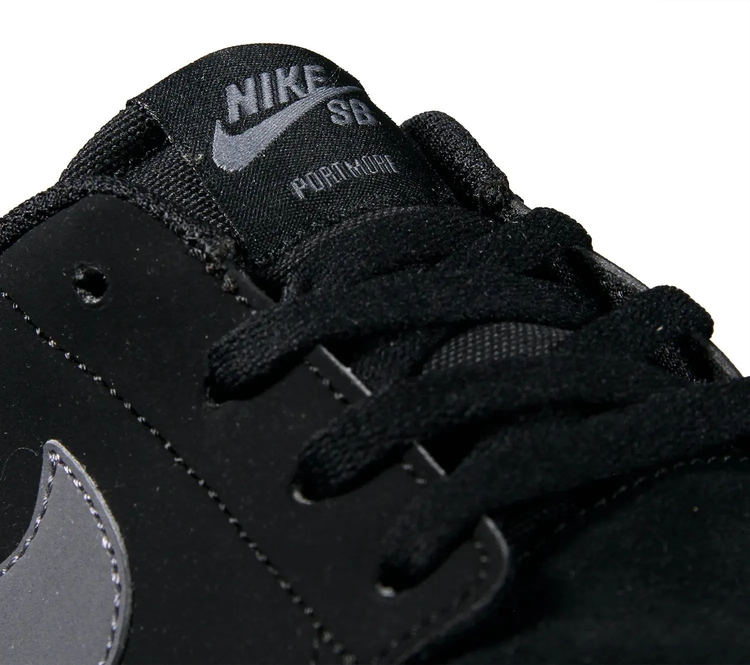 Nike SB Portmore II Solar Skate Shoes - Black/Dark Grey/Gum