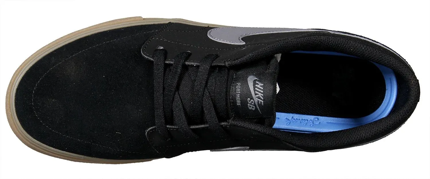 Nike SB Portmore II Solar Skate Shoes - Black/Dark Grey/Gum