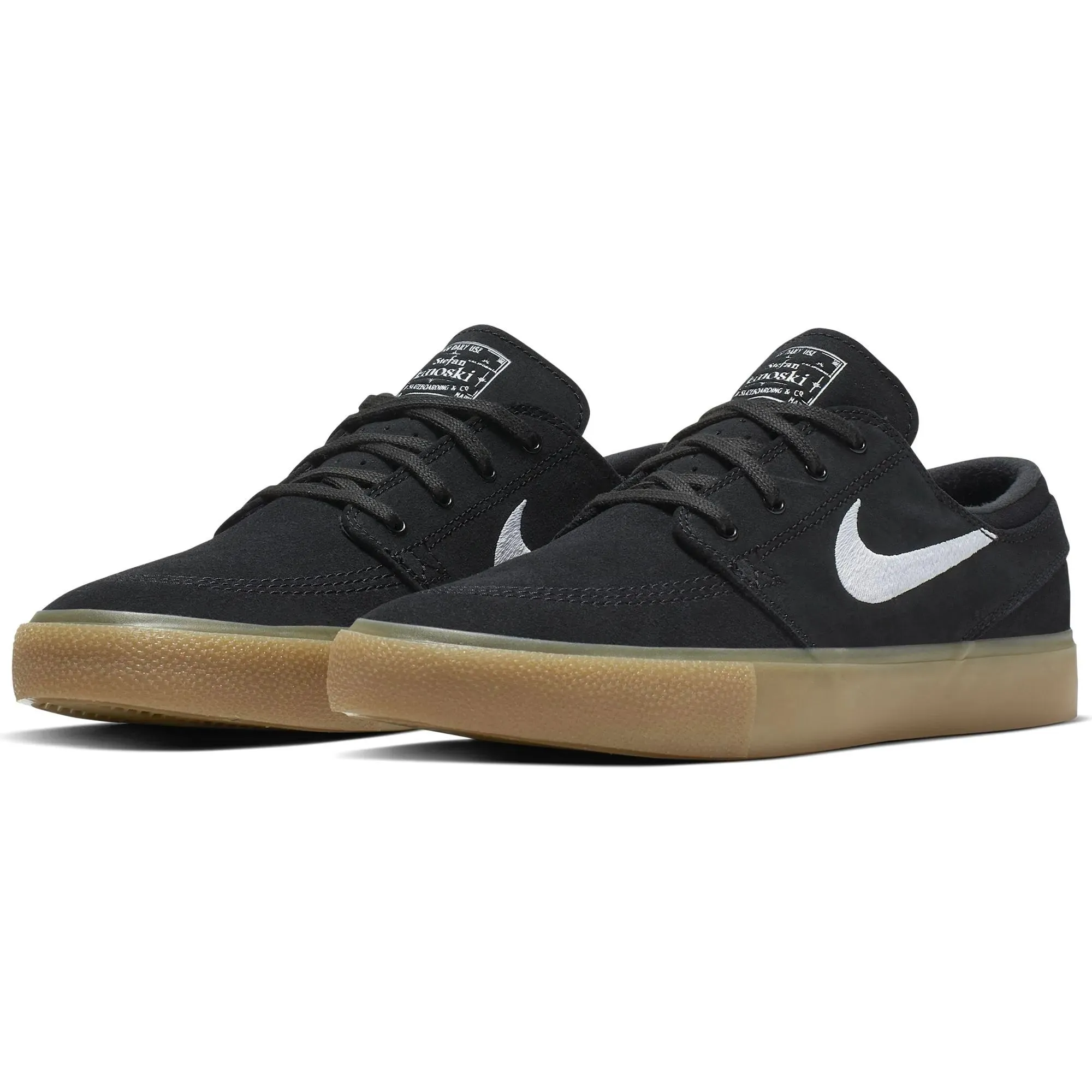 Nike SB Zoom Janoski RM Skate Shoes - Black/White-Black-Gum Light Brown