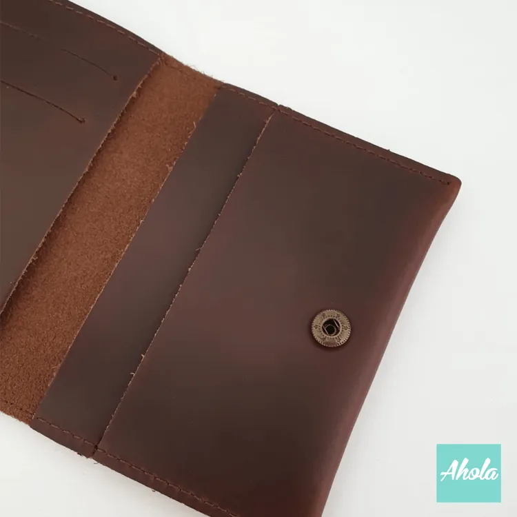 【Nordstrom】Genuine Leather Fold Card Wallet 牛皮刻名字卡包