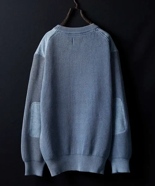 Number Nine Vintage Dye Bleach Military Rib Knit Pullover