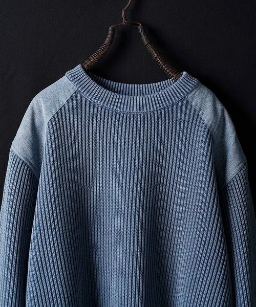 Number Nine Vintage Dye Bleach Military Rib Knit Pullover