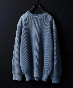 Number Nine Vintage Dye Bleach Military Rib Knit Pullover