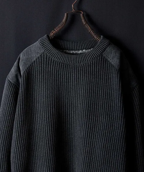 Number Nine Vintage Dye Bleach Military Rib Knit Pullover