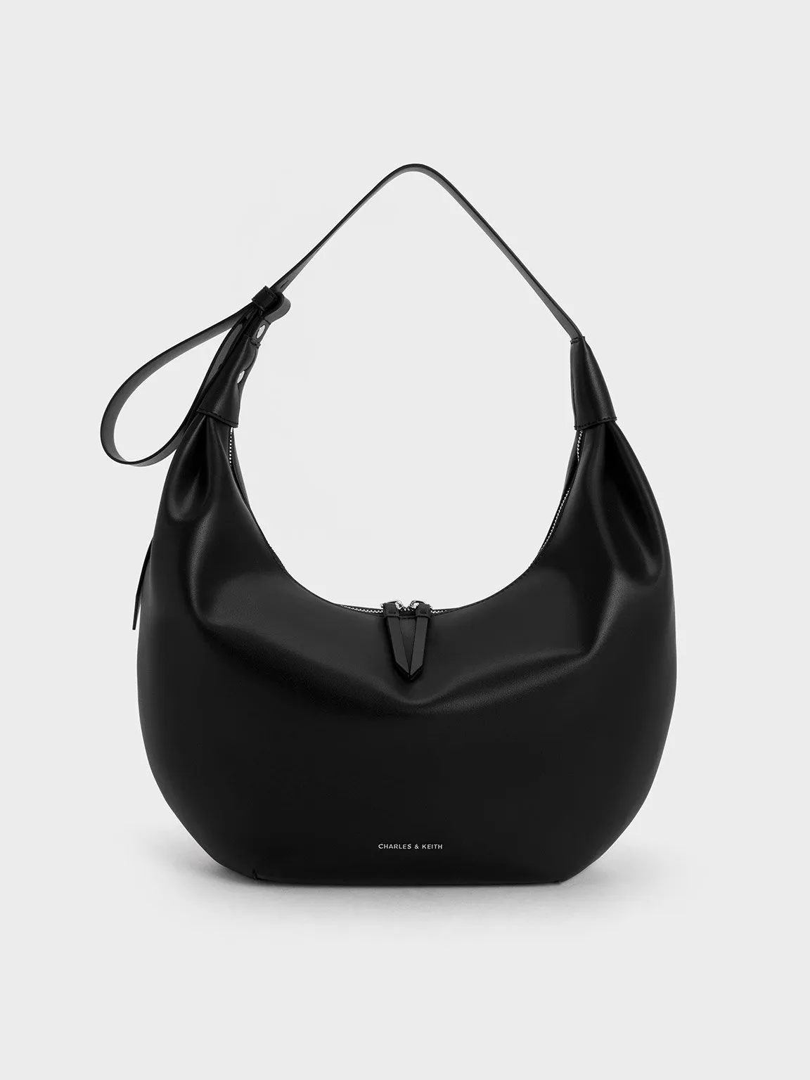 Odella Curved Hobo Bag - Noir