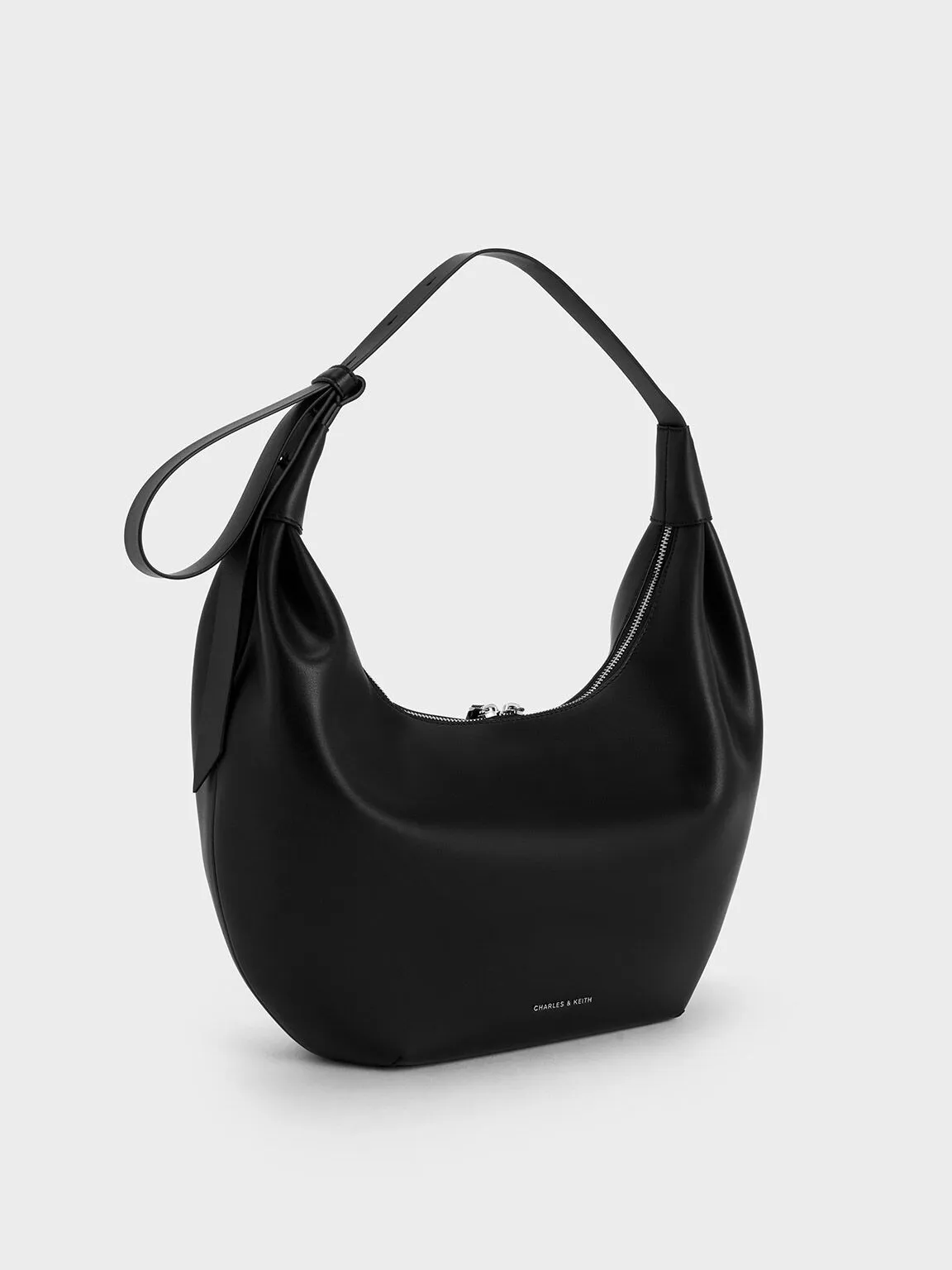 Odella Curved Hobo Bag - Noir