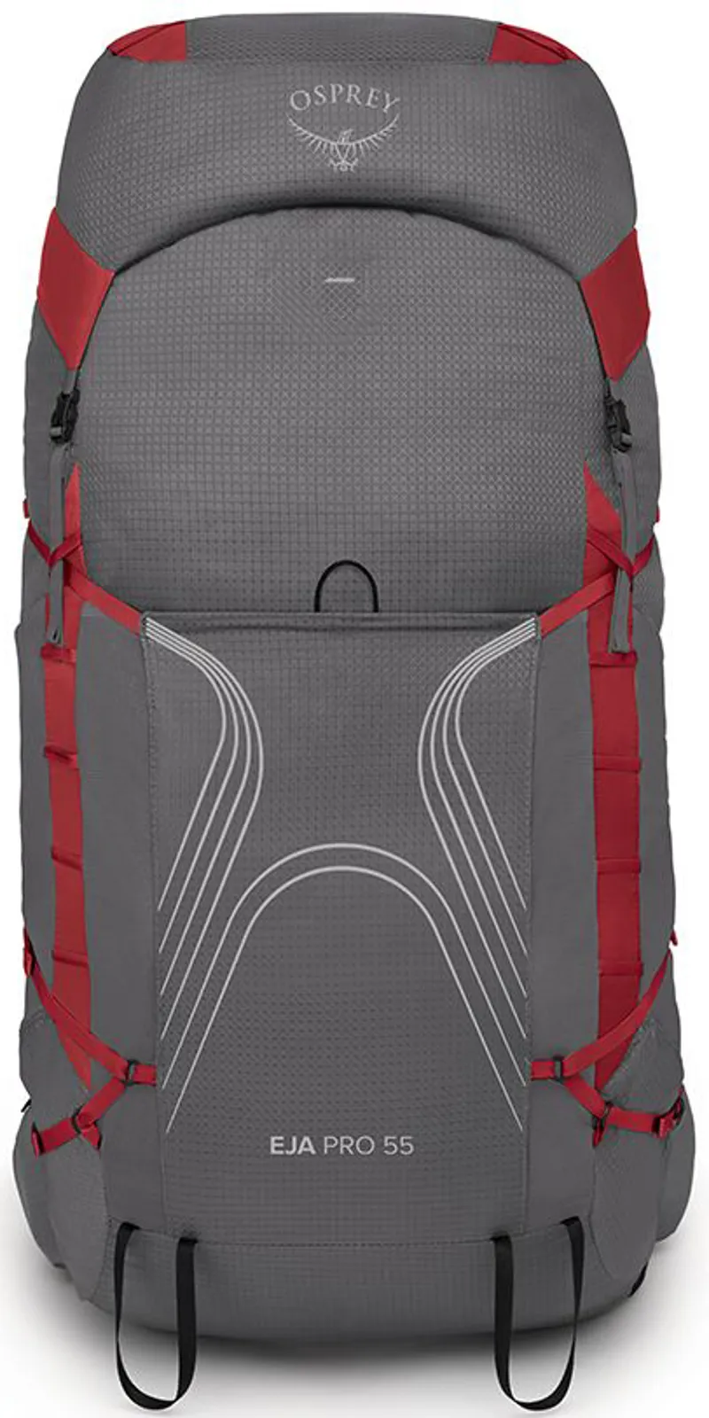 Osprey Womens Eja Pro 55 Rucksack - Dale Grey-Poinsettia Red