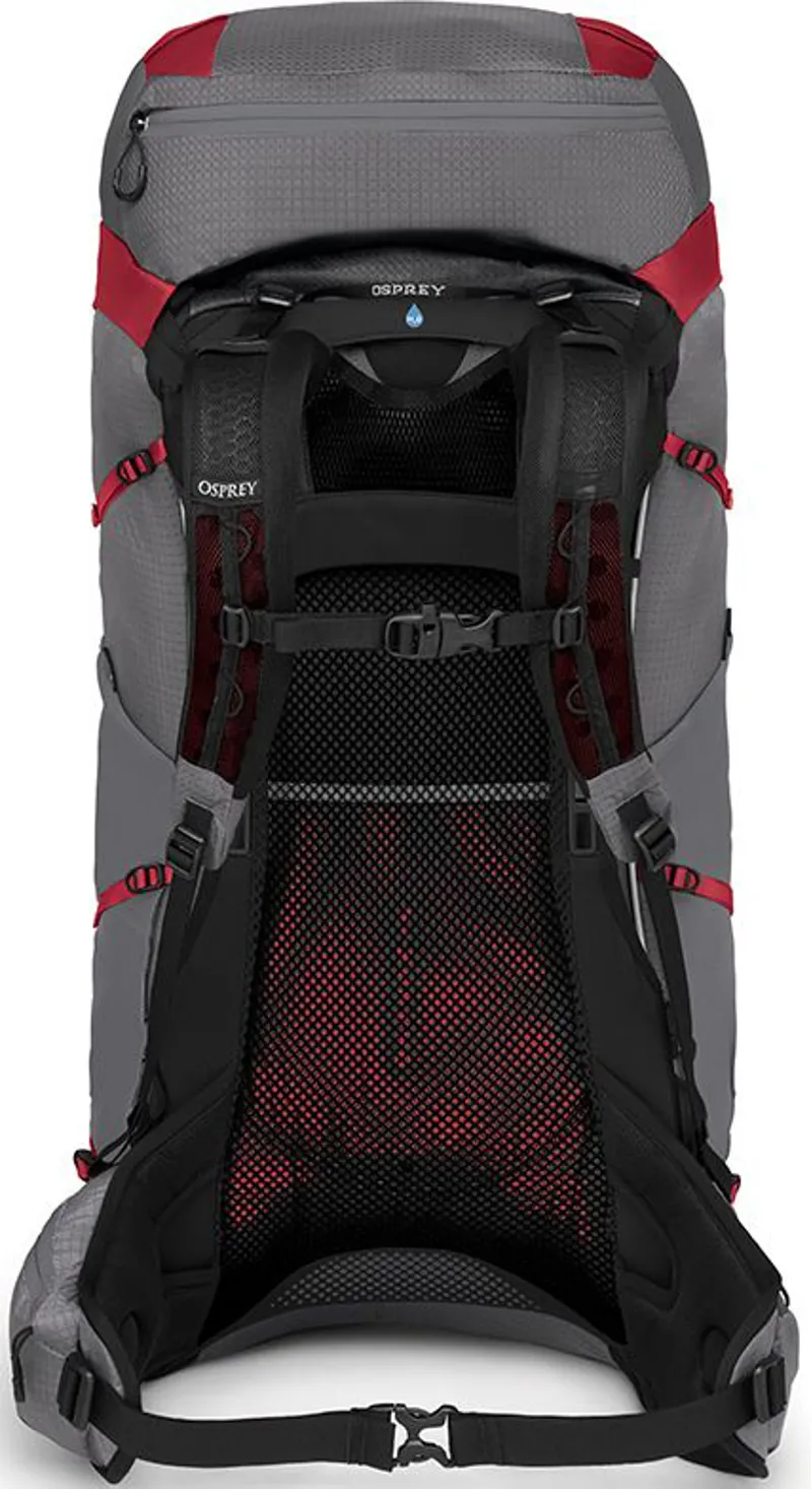 Osprey Womens Eja Pro 55 Rucksack - Dale Grey-Poinsettia Red