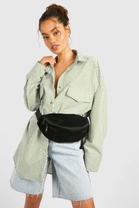 Oversized Suedette Fanny Pack