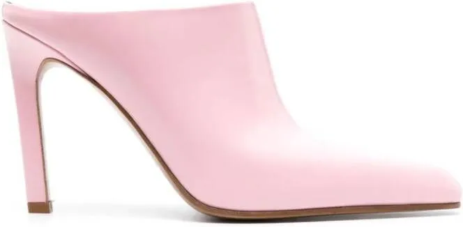 Paris Texas Jude 100mm leather mules Pink