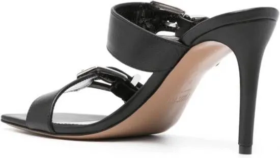 Paris Texas Ursula 85mm leather mules Black