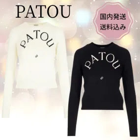 PATOU  |Crew Neck Casual Style Wool Long Sleeves Logo