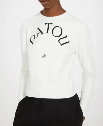 PATOU  |Crew Neck Casual Style Wool Long Sleeves Logo