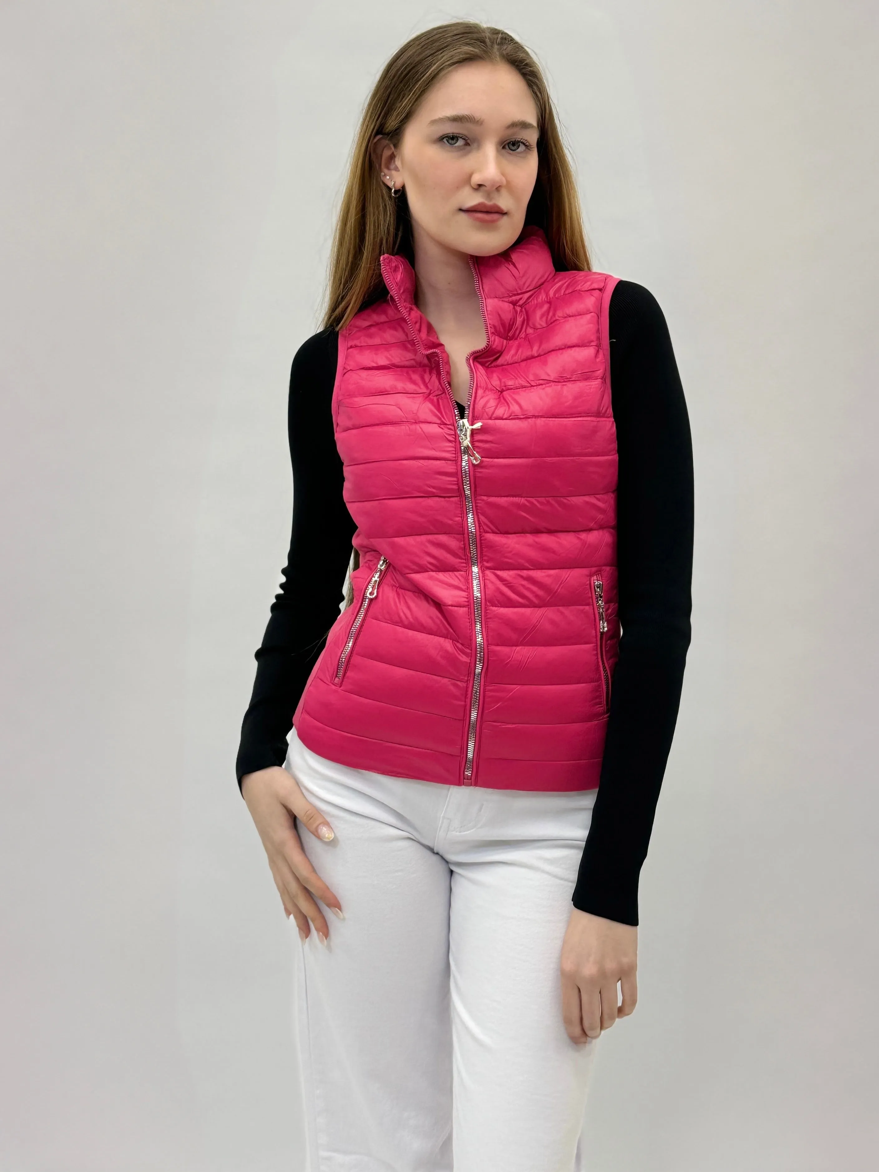 Piumino gilet con zip