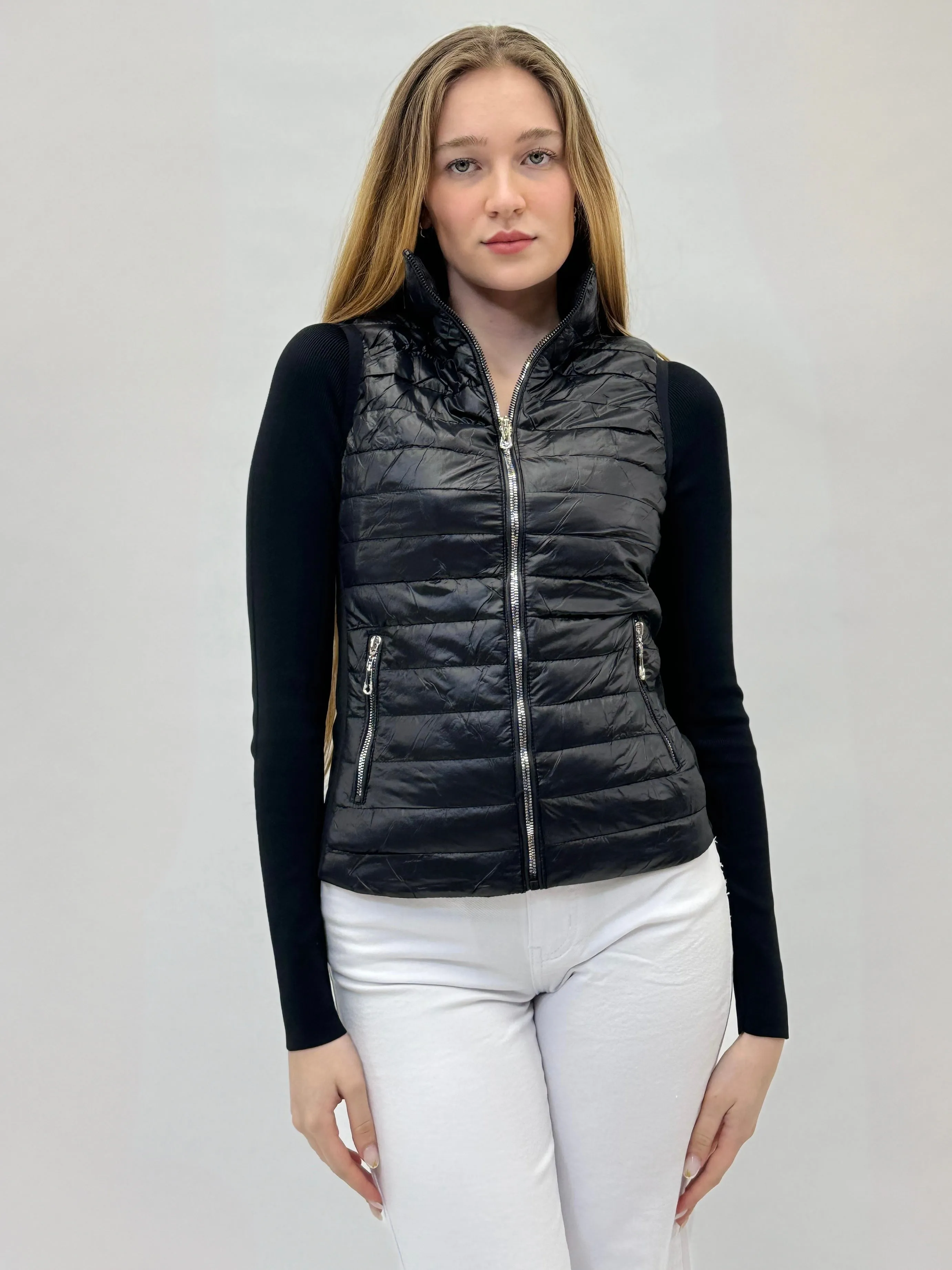 Piumino gilet con zip