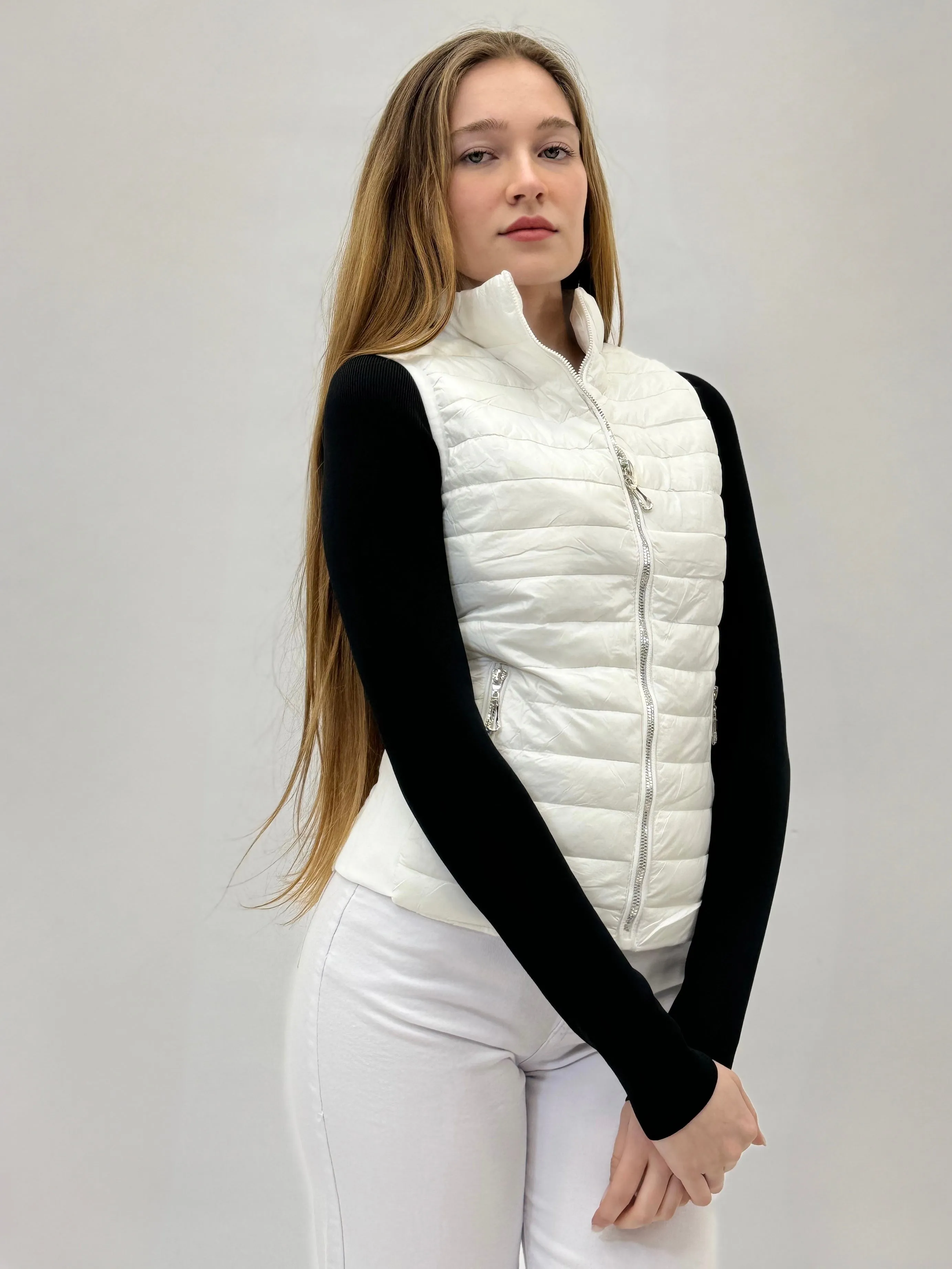 Piumino gilet con zip