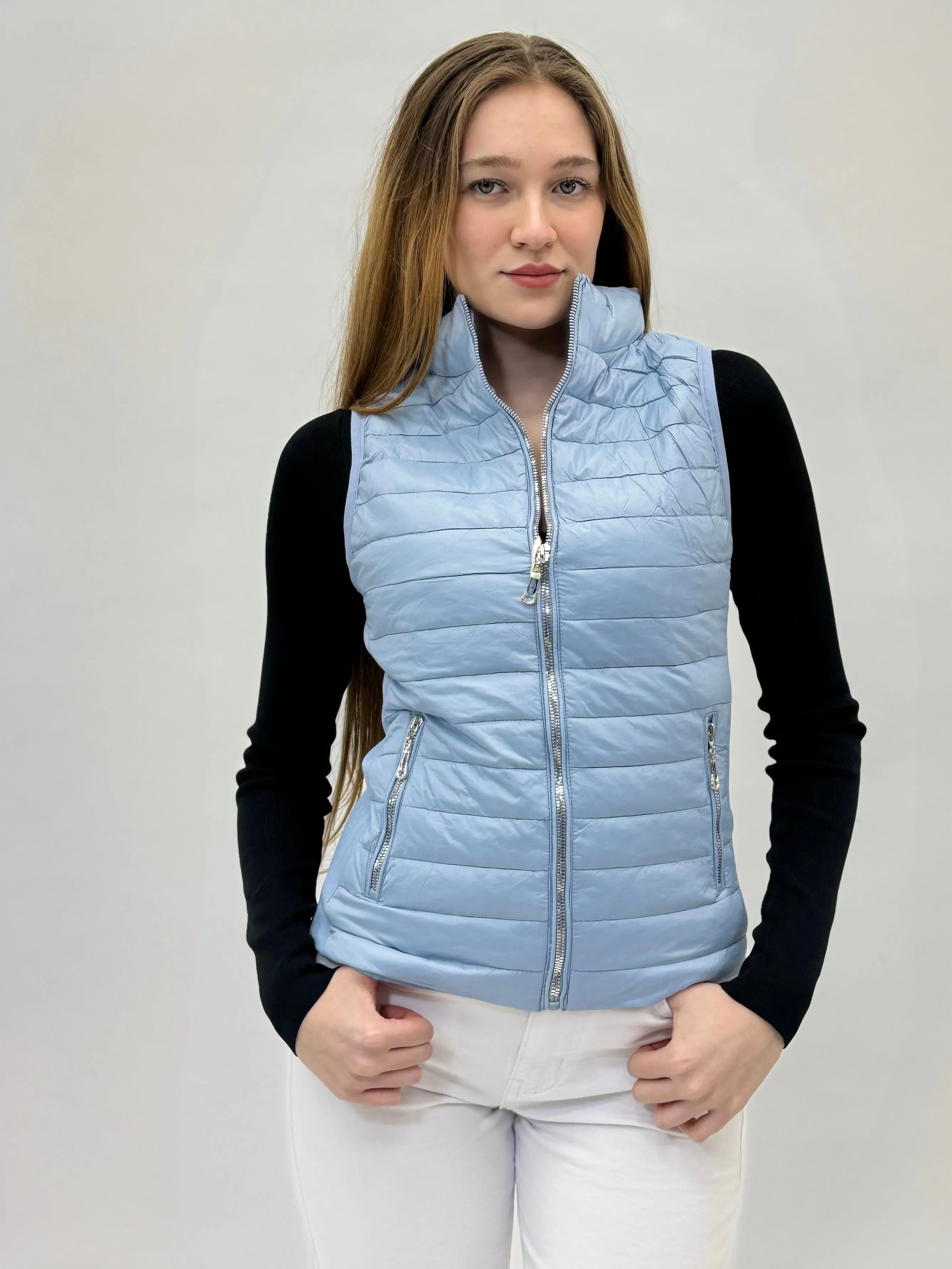 Piumino gilet con zip