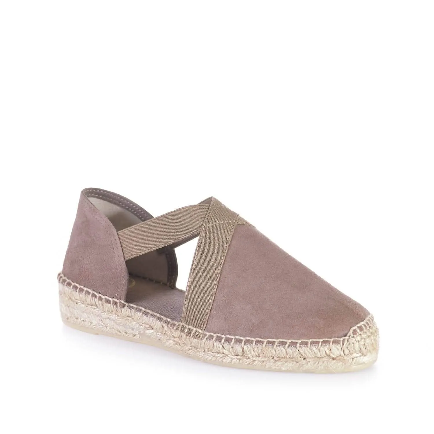 Plain Suede Leather Wedge Espadrille for Women - Enar-A