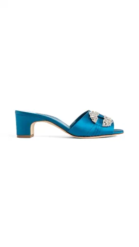 Prinap 50 Satin Mules - Blue