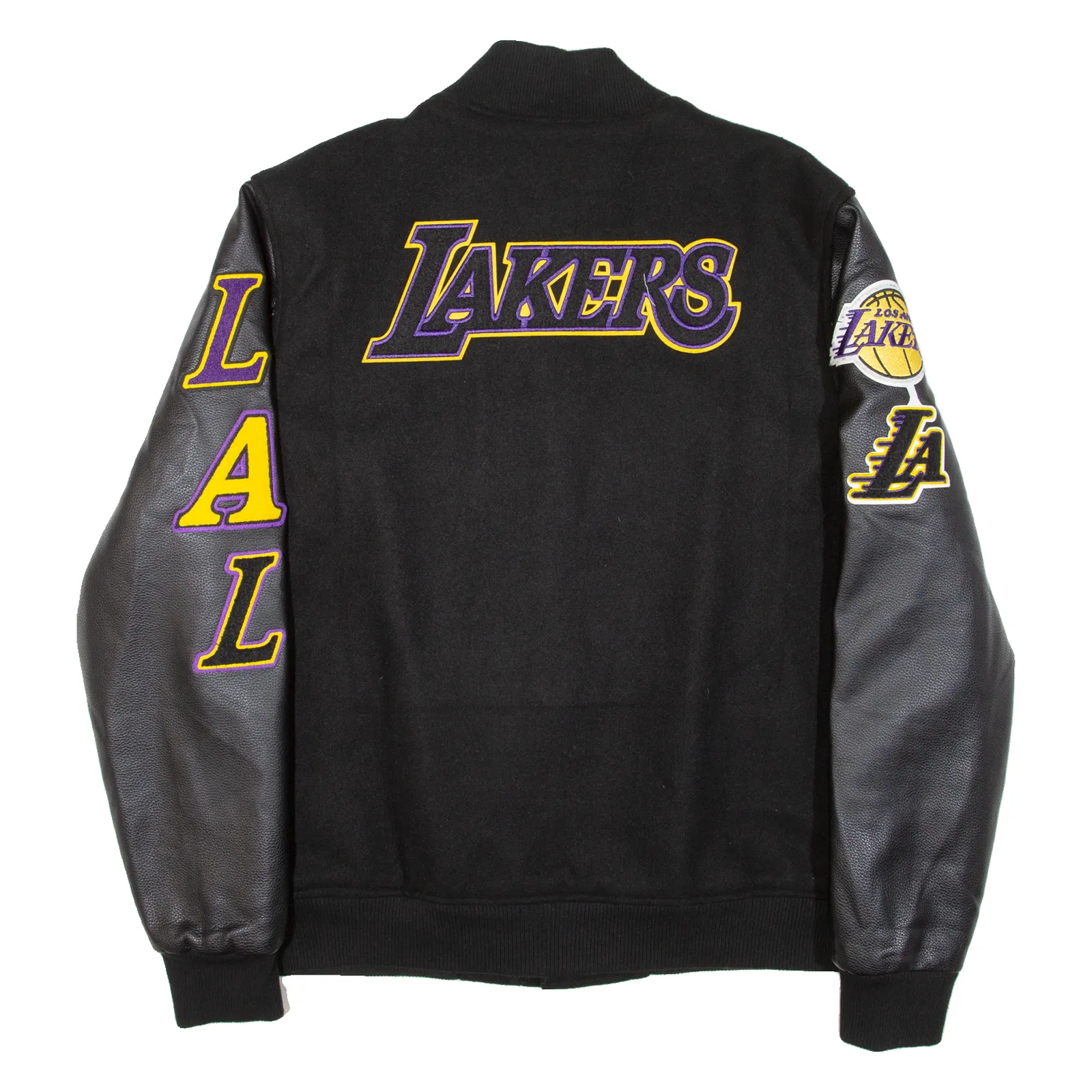 PRO STANDARD Los Angeles Lakers Quilted Lined Mens Varsity Jacket Black 2XL