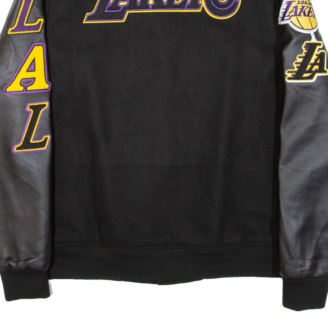 PRO STANDARD Los Angeles Lakers Quilted Lined Mens Varsity Jacket Black 2XL