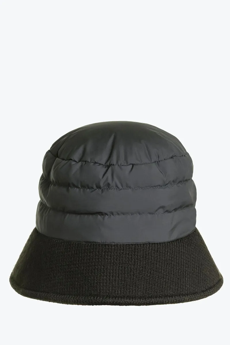 Puffer Bucket Hat Black