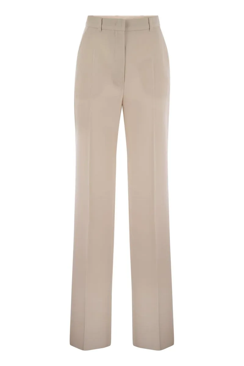 QUASAR - WOOL SATIN CREPE TROUSERS