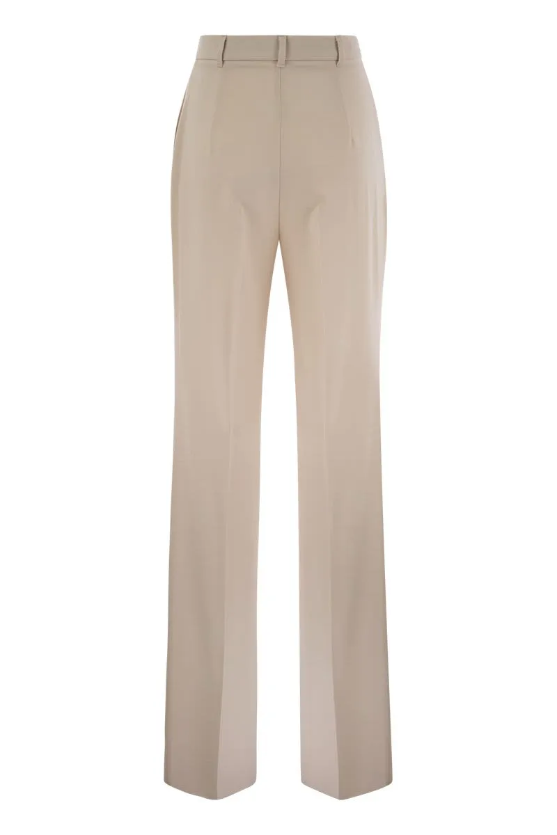 QUASAR - WOOL SATIN CREPE TROUSERS