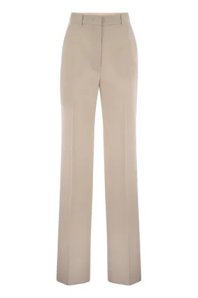 QUASAR - WOOL SATIN CREPE TROUSERS