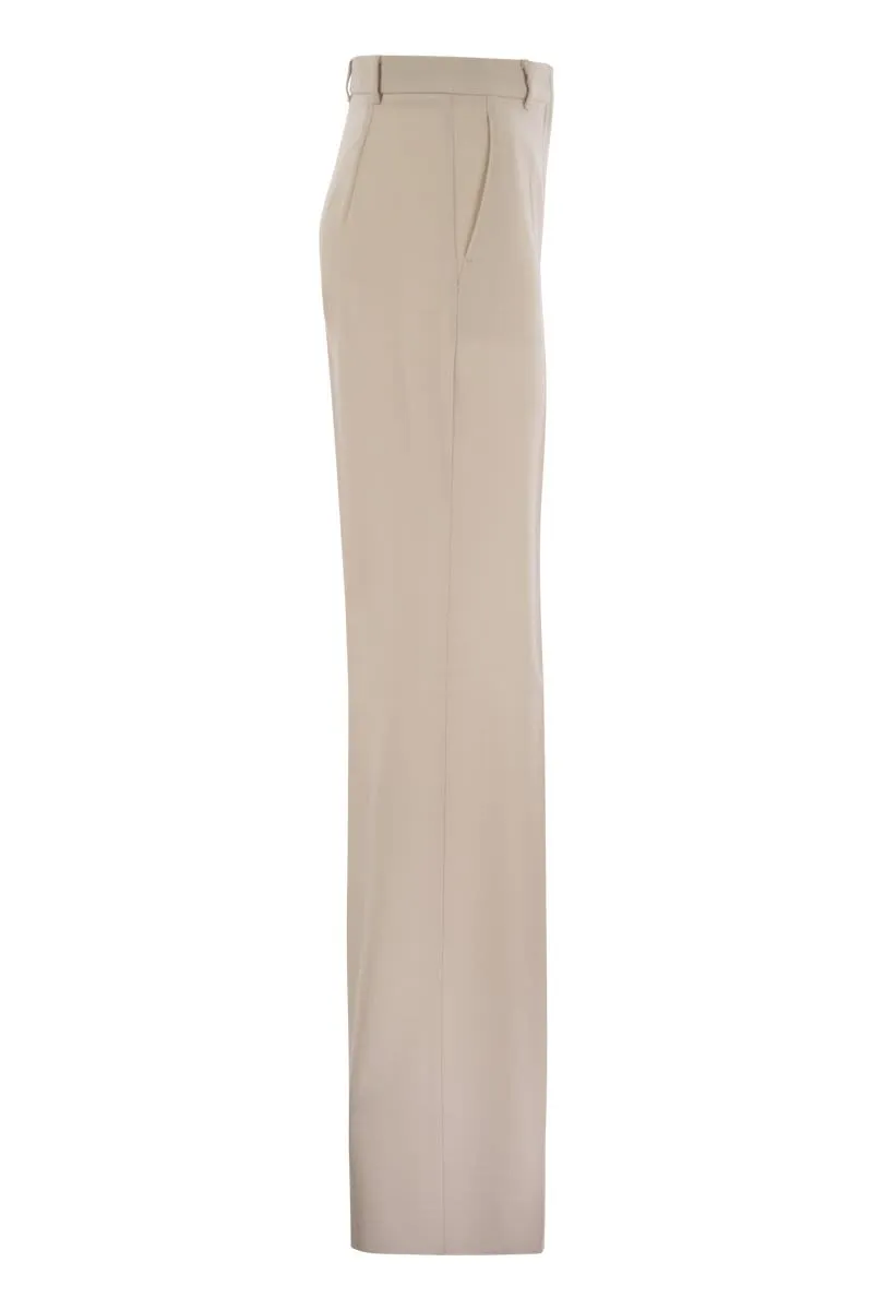 QUASAR - WOOL SATIN CREPE TROUSERS