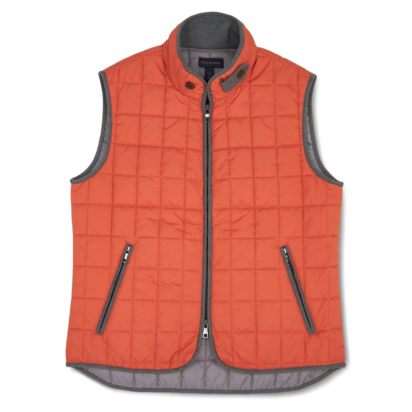 Quilted Water-Resistant Puffer Vest in Ochre by Scott Barber