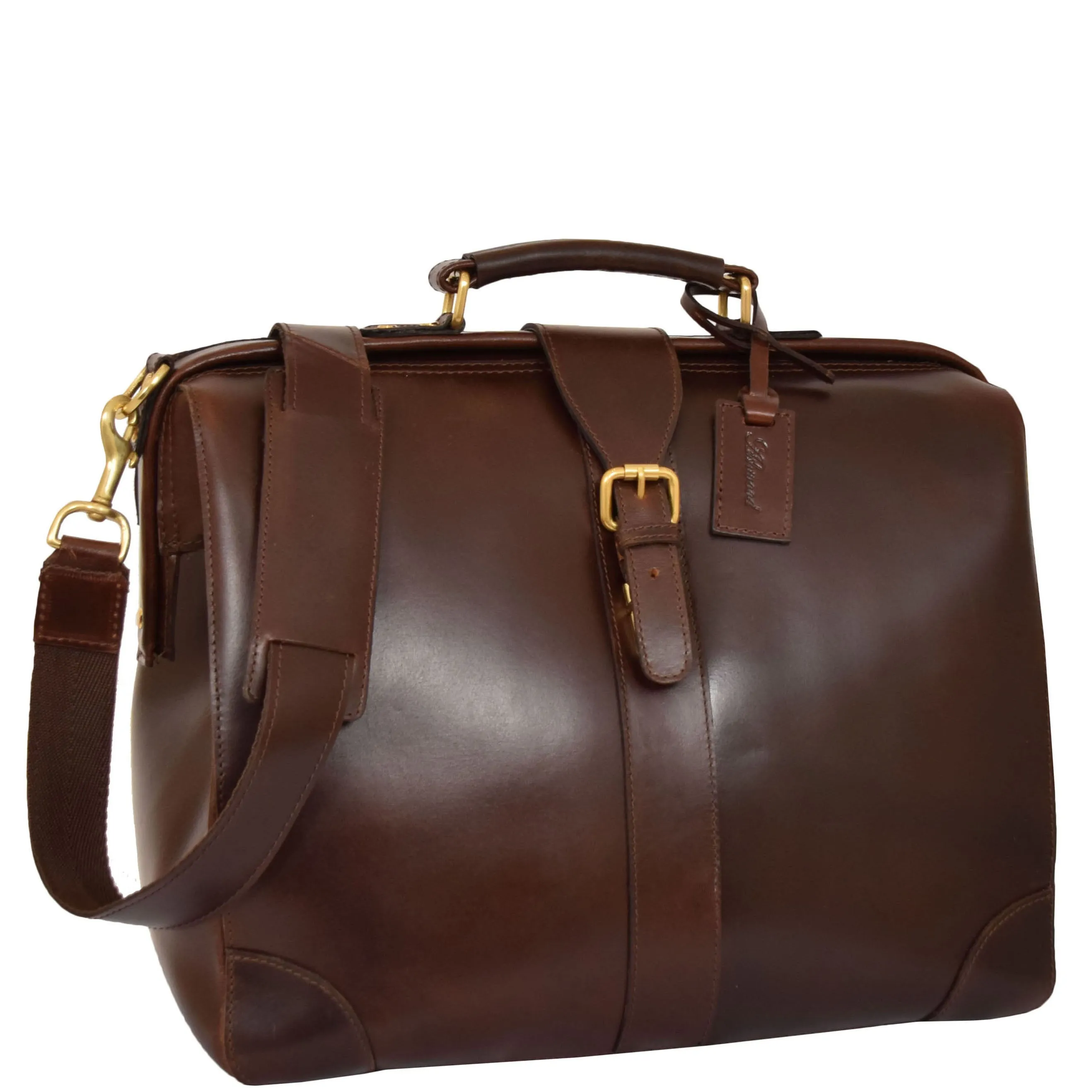 Real Leather Doctors Briefcase Medics Bag Cortex Brown