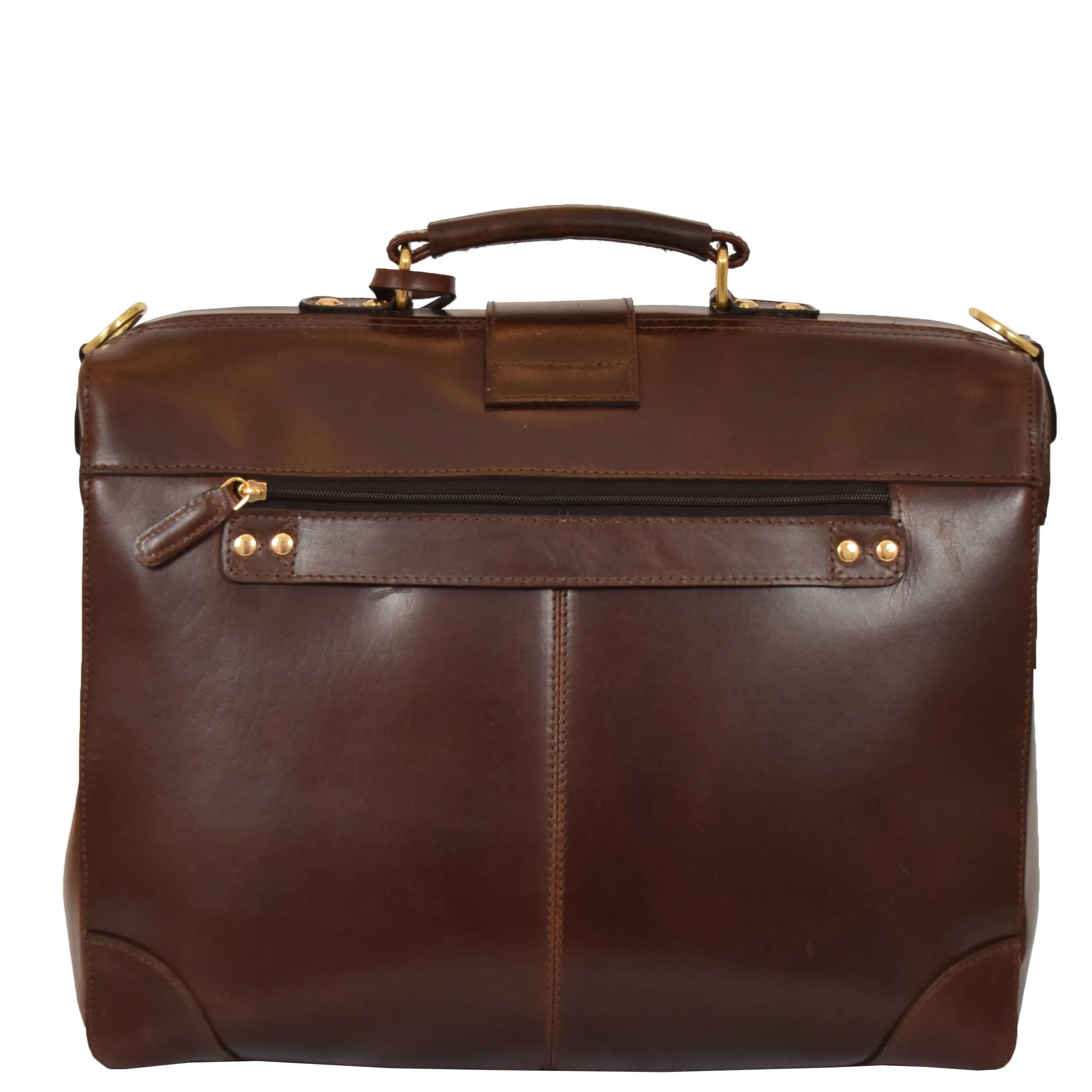 Real Leather Doctors Briefcase Medics Bag Cortex Brown