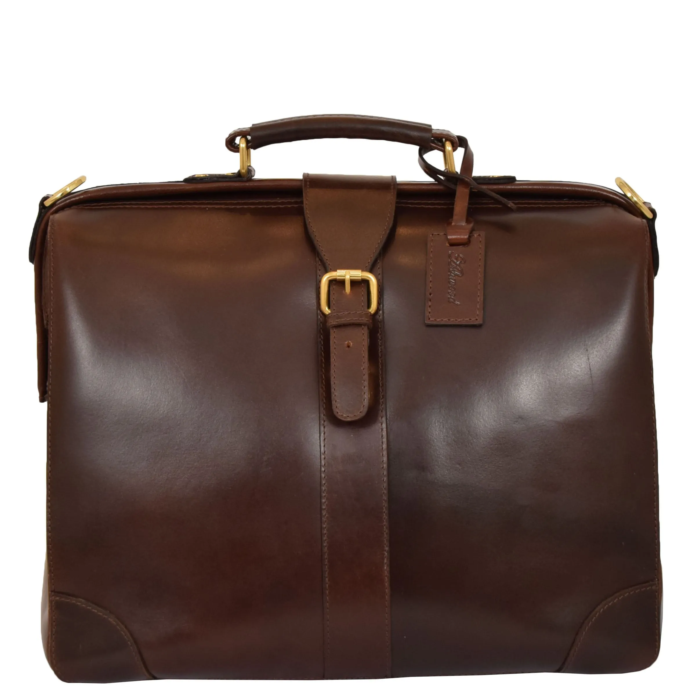 Real Leather Doctors Briefcase Medics Bag Cortex Brown