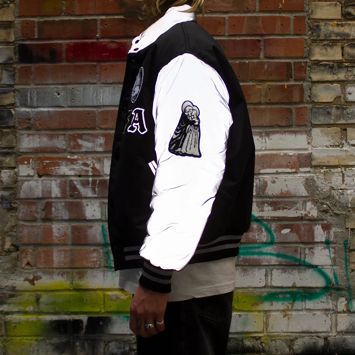 Reflective Reversible Varsity Puffer