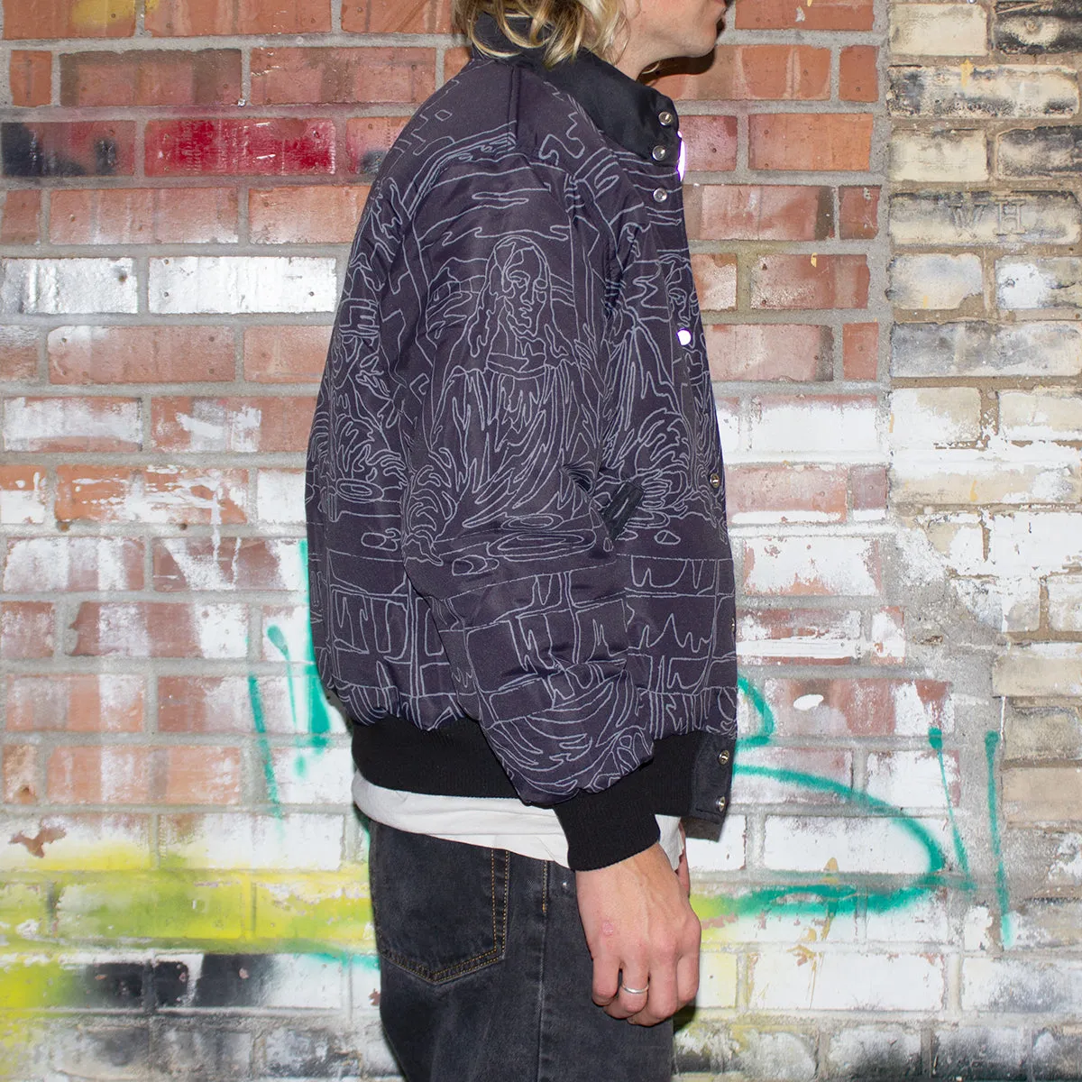 Reflective Reversible Varsity Puffer