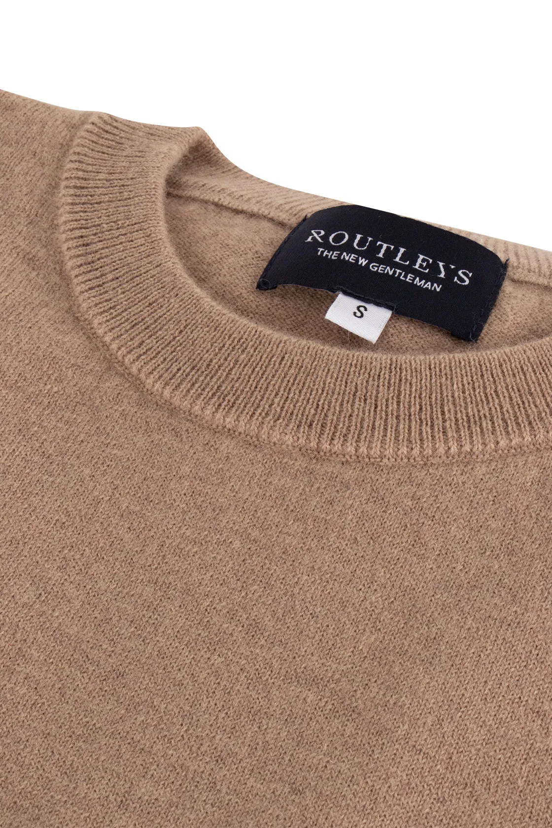 Routleys Wool/Cashmere Crew Neck Knit Camel