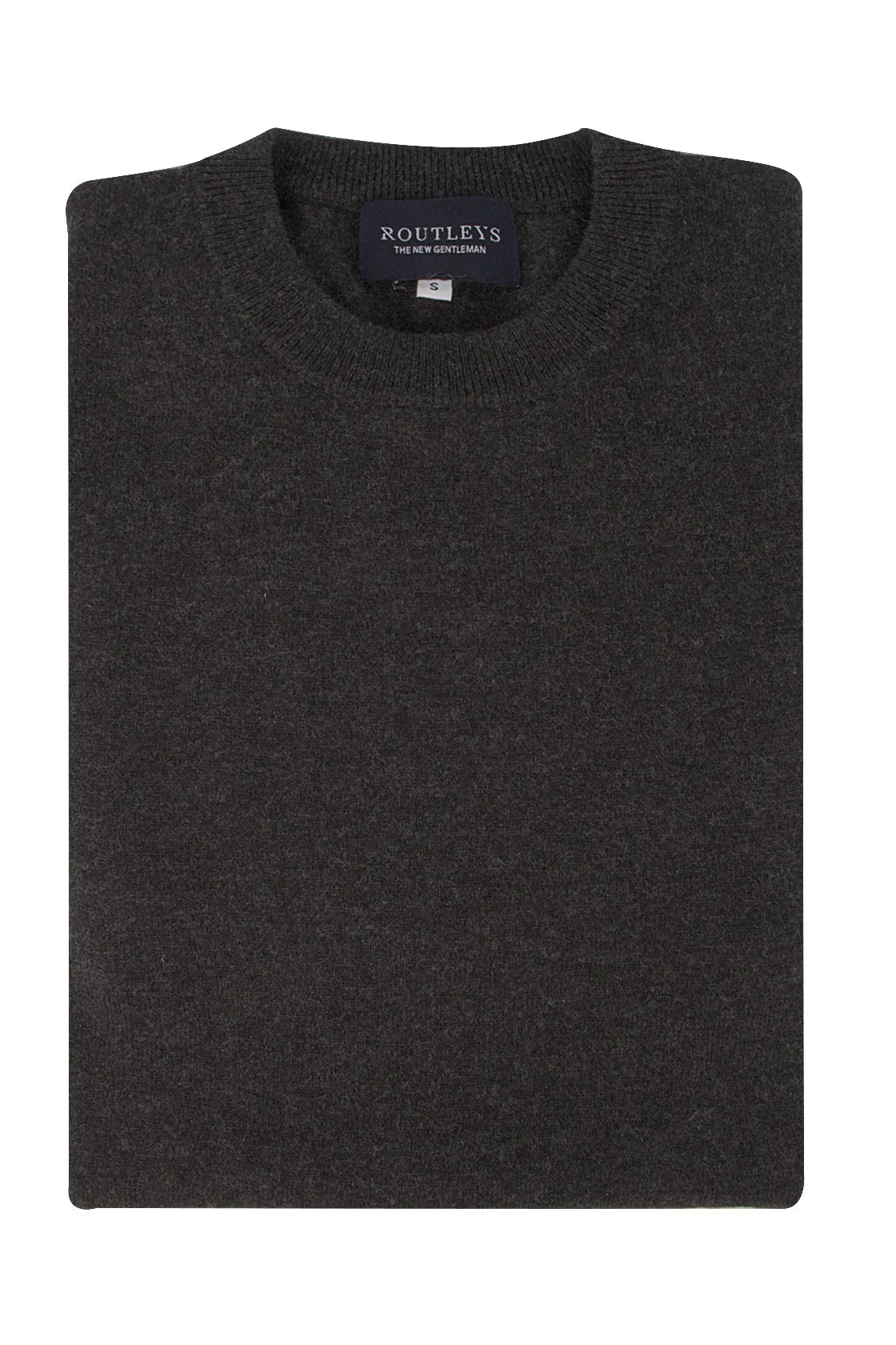 Routleys Wool/Cashmere Crew Neck Knit Charcoal