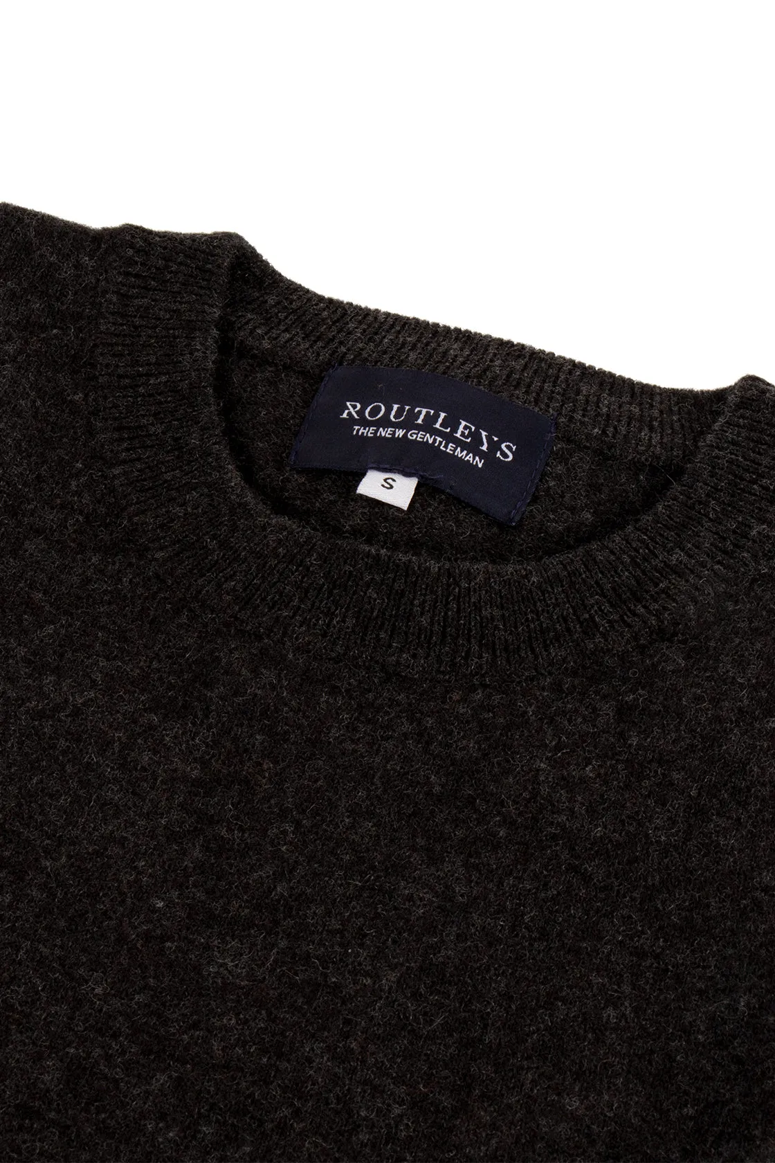 Routleys Wool/Cashmere Crew Neck Knit Charcoal