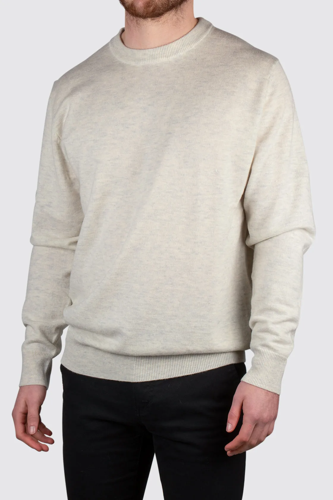 Routleys Wool/Cashmere Crew Neck Knit Mist