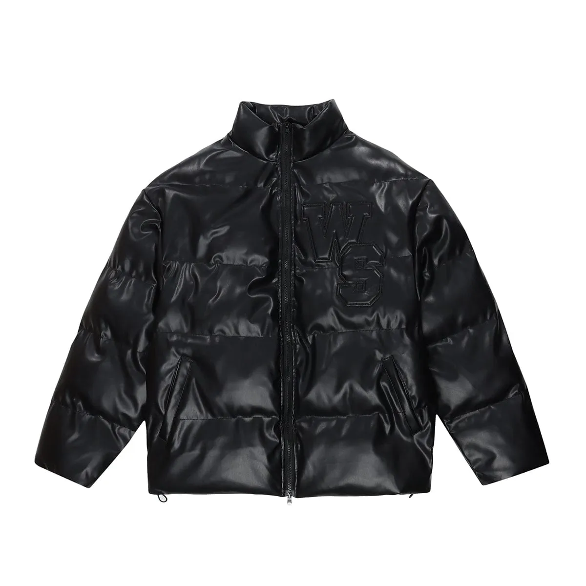 RTK (W) No. 1012 LEATHER EMBROIDERED PUFFER JK