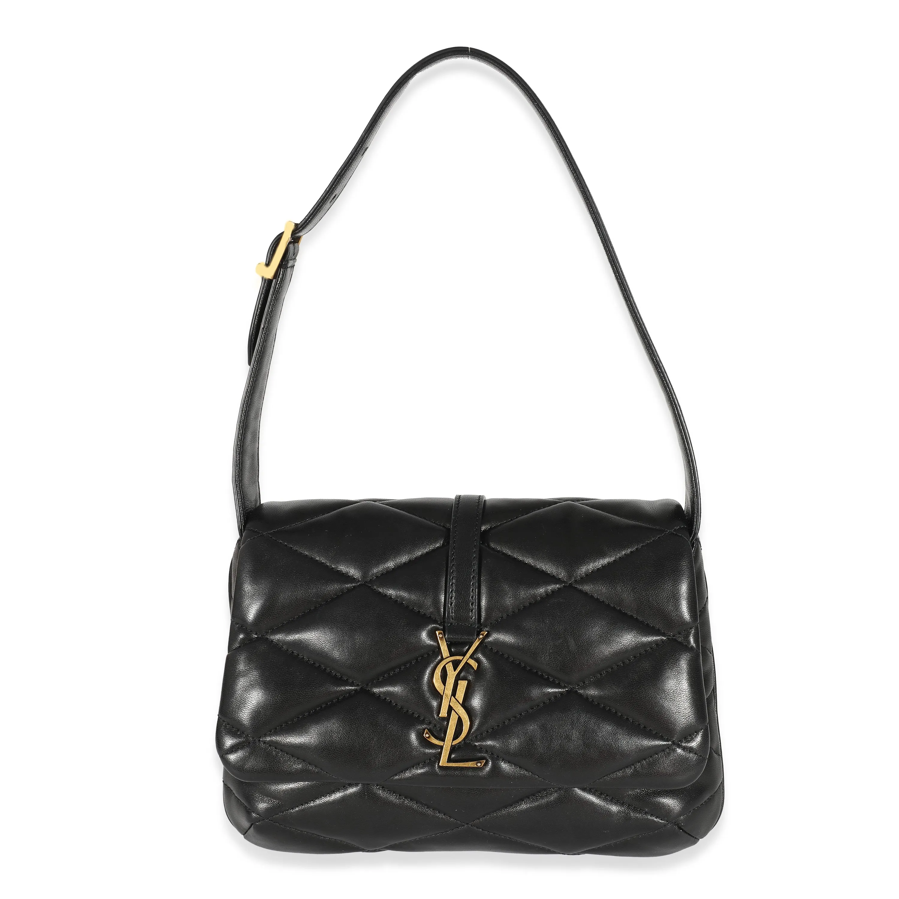 Saint Laurent Black Quilted Lambskin Le 57 Hobo