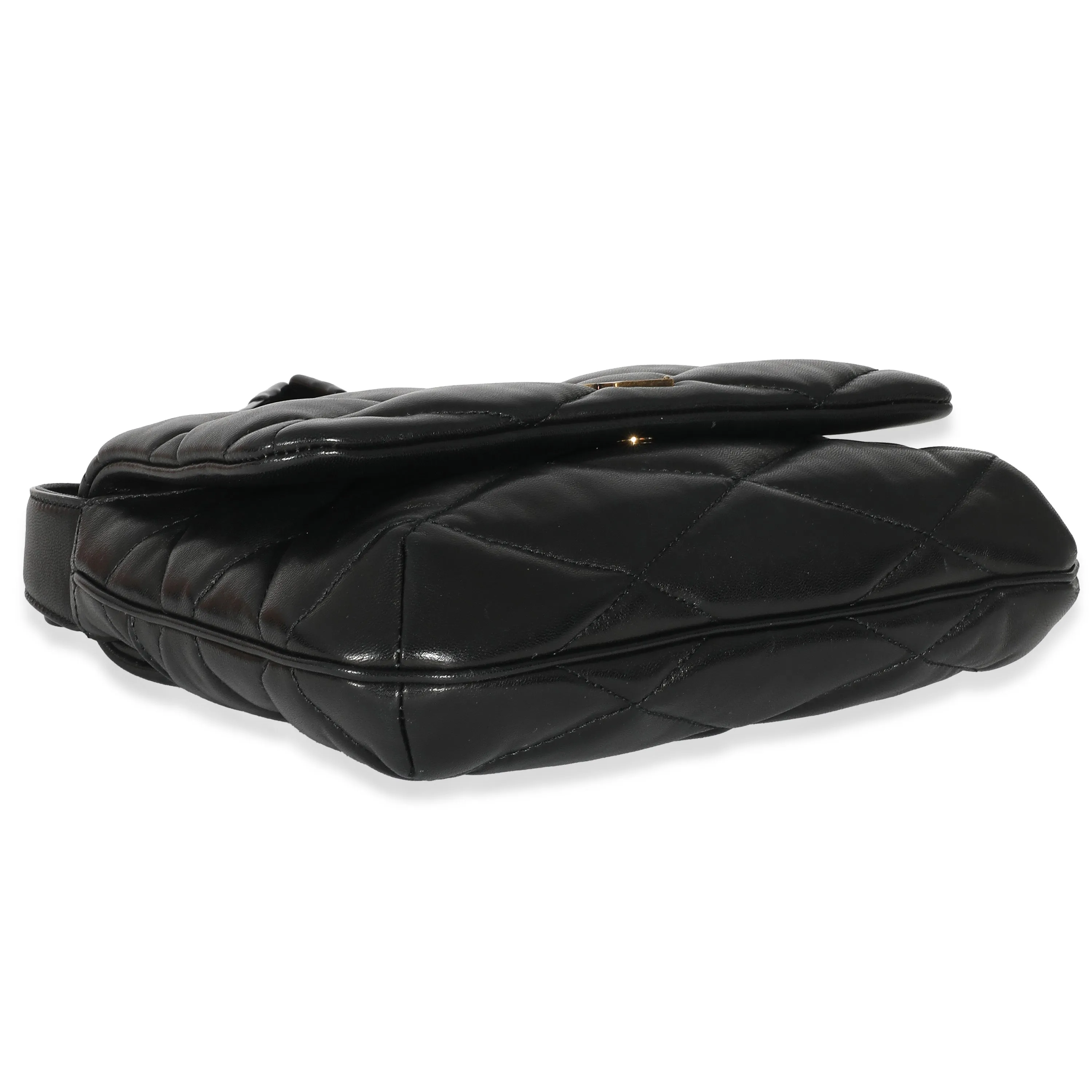 Saint Laurent Black Quilted Lambskin Le 57 Hobo